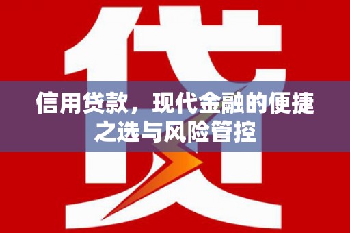金湾信用贷款，现代金融的便捷之选与风险管控