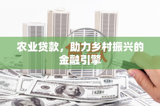 金湾农业贷款，助力乡村振兴的金融引擎