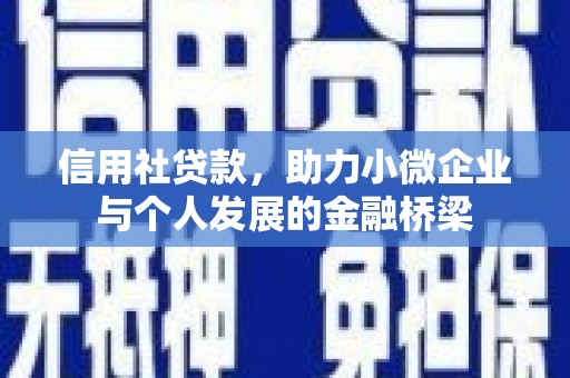 金湾信用社贷款，助力小微企业与个人发展的金融桥梁