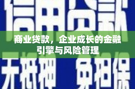 金湾商业贷款，企业成长的金融引擎与风险管理