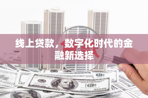 金湾线上贷款，数字化时代的金融新选择