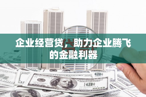 金湾企业经营贷，助力企业腾飞的金融利器