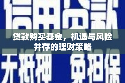 金湾贷款购买基金，机遇与风险并存的理财策略