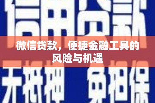 金湾微信贷款，便捷金融工具的风险与机遇