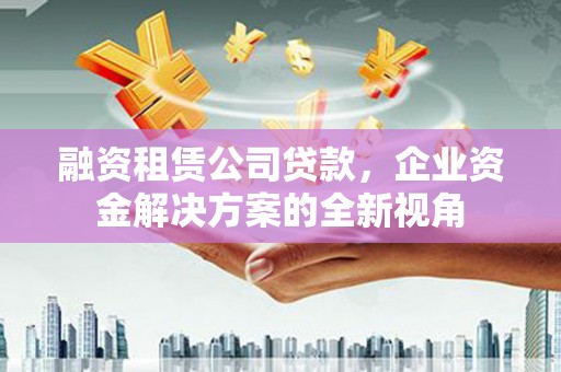 金湾融资租赁公司贷款，企业资金解决方案的全新视角