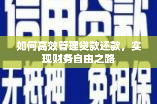 金湾如何高效管理贷款还款，实现财务自由之路