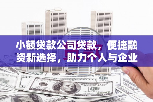金湾小额贷款公司贷款，便捷融资新选择，助力个人与企业成长