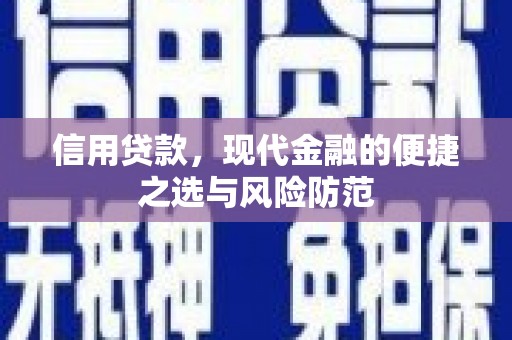 金湾信用贷款，现代金融的便捷之选与风险防范