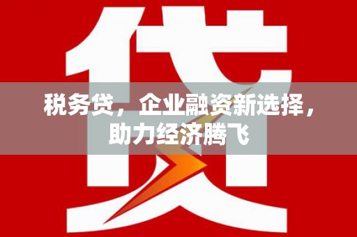 金湾税务贷，企业融资新选择，助力经济腾飞