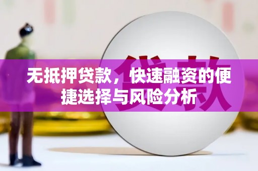 金湾无抵押贷款，快速融资的便捷选择与风险分析