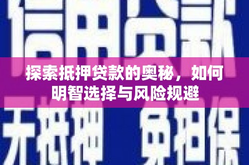金湾探索抵押贷款的奥秘，如何明智选择与风险规避