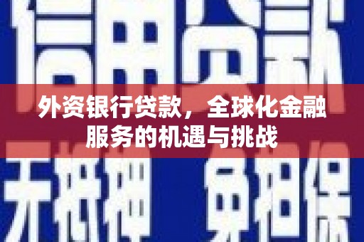 金湾外资银行贷款，全球化金融服务的机遇与挑战
