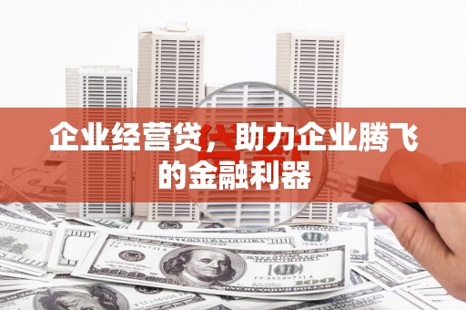 金湾企业经营贷，助力企业腾飞的金融利器