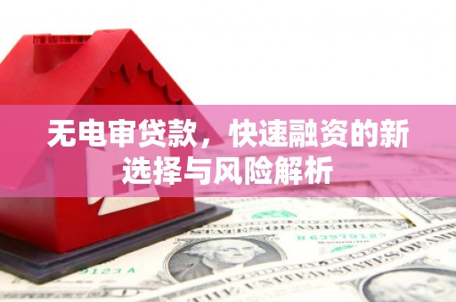 金湾无电审贷款，快速融资的新选择与风险解析