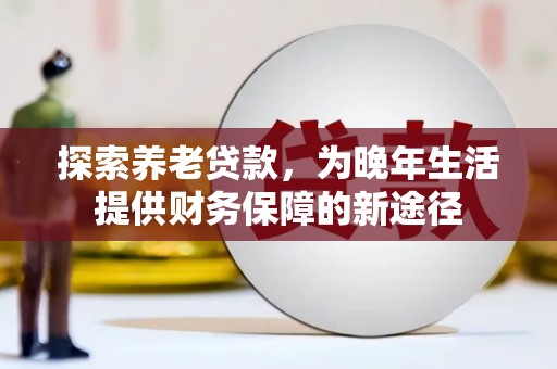 金湾探索养老贷款，为晚年生活提供财务保障的新途径