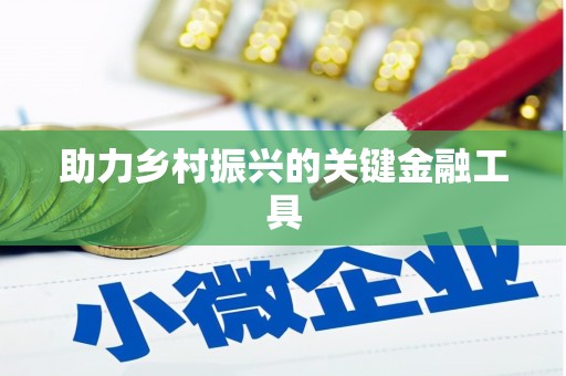 金湾助力乡村振兴的关键金融工具