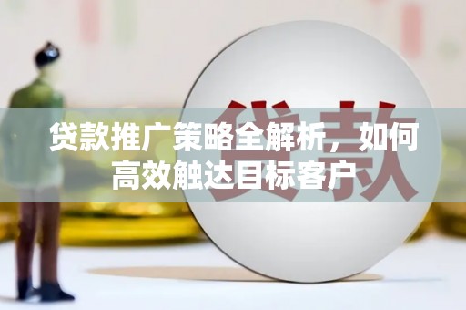 金湾贷款推广策略全解析，如何高效触达目标客户