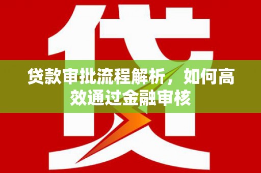 金湾贷款审批流程解析，如何高效通过金融审核