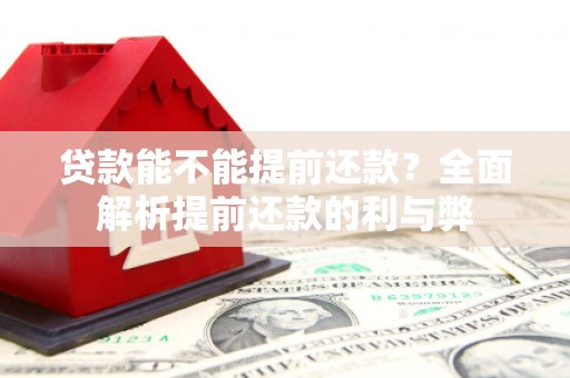 金湾贷款能不能提前还款？全面解析提前还款的利与弊