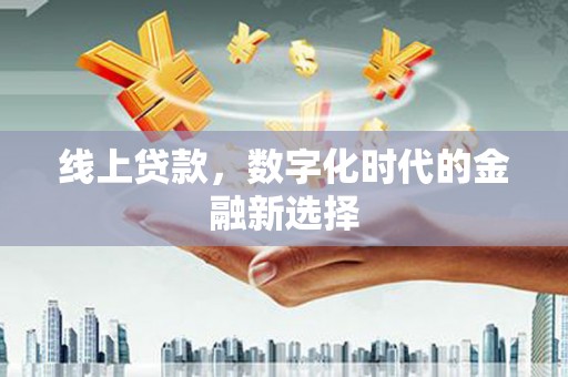 金湾线上贷款，数字化时代的金融新选择