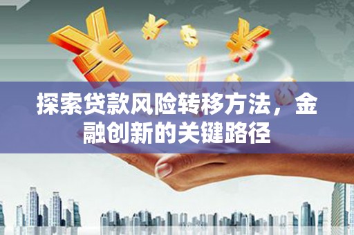 金湾探索贷款风险转移方法，金融创新的关键路径