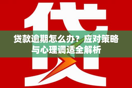 金湾贷款逾期怎么办？应对策略与心理调适全解析
