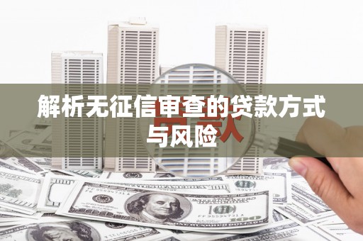 金湾解析无征信审查的贷款方式与风险