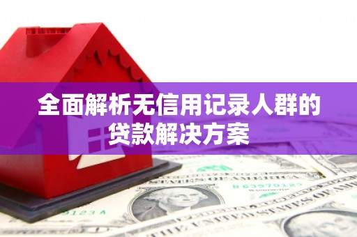 金湾全面解析无信用记录人群的贷款解决方案
